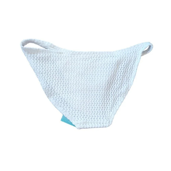 Demi Moore x Andie Swim The Tropez Bottom White Textured Size Medium - Picture 8 of 9